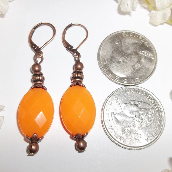 Bright Orange and Boho Rustic Earring Set NWT 6261 - Picture 2 of 10